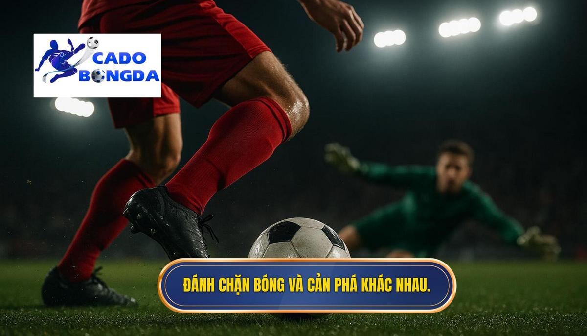 Đánh chặn bóng là gì_ Phân biệt với Cản phá (Tackling)