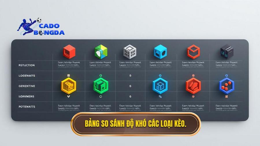 Bảng so sánh các loại kèo phổ biến và độ khó